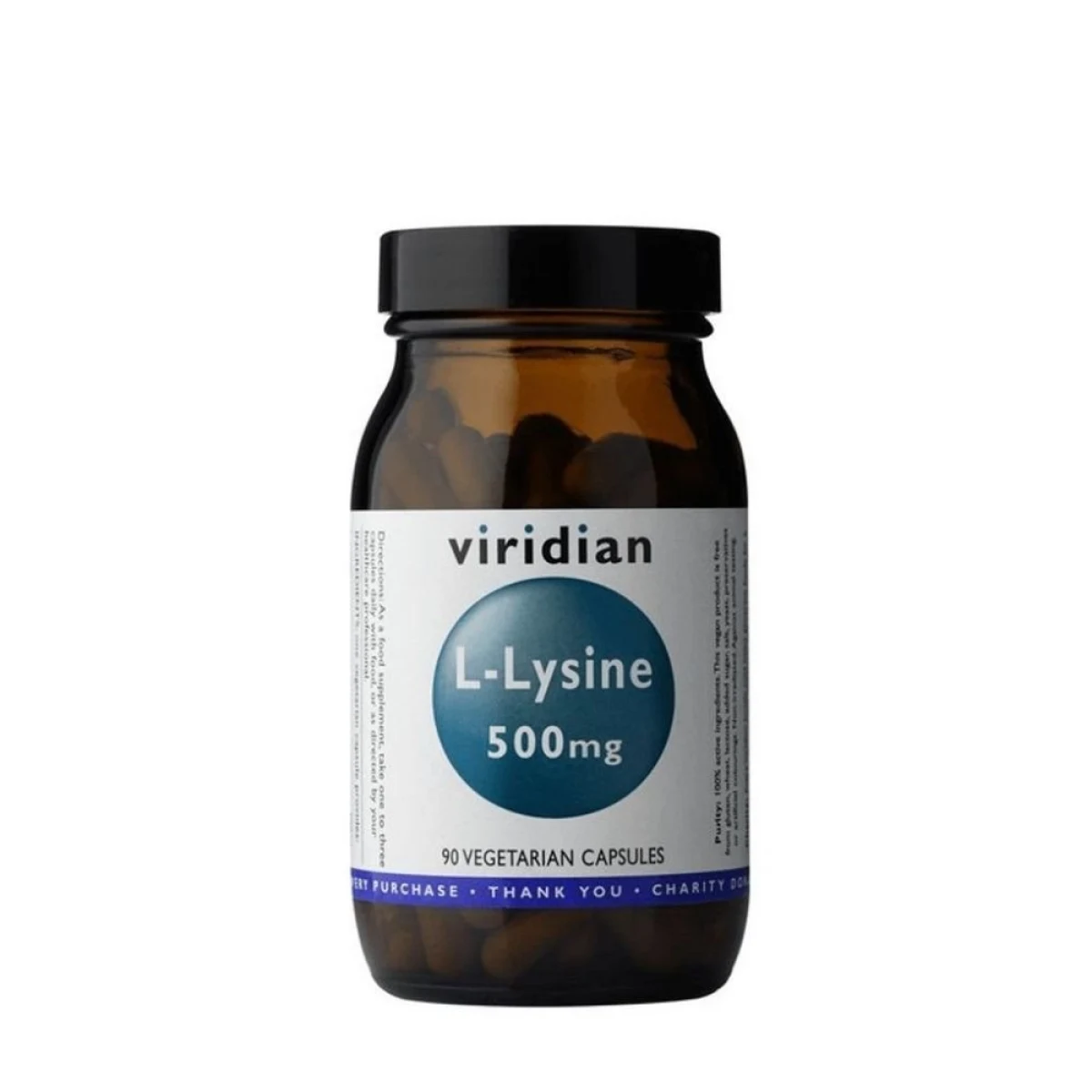 L-Lysine 500 mg Viridian 90 kapsúl · záber 1