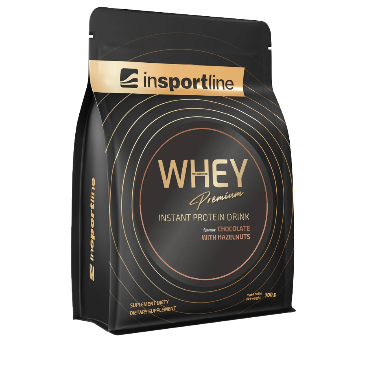 Protein inSPORTline WHEY Premium 700g Príchuť biela čokoláda s malinami · záber 2