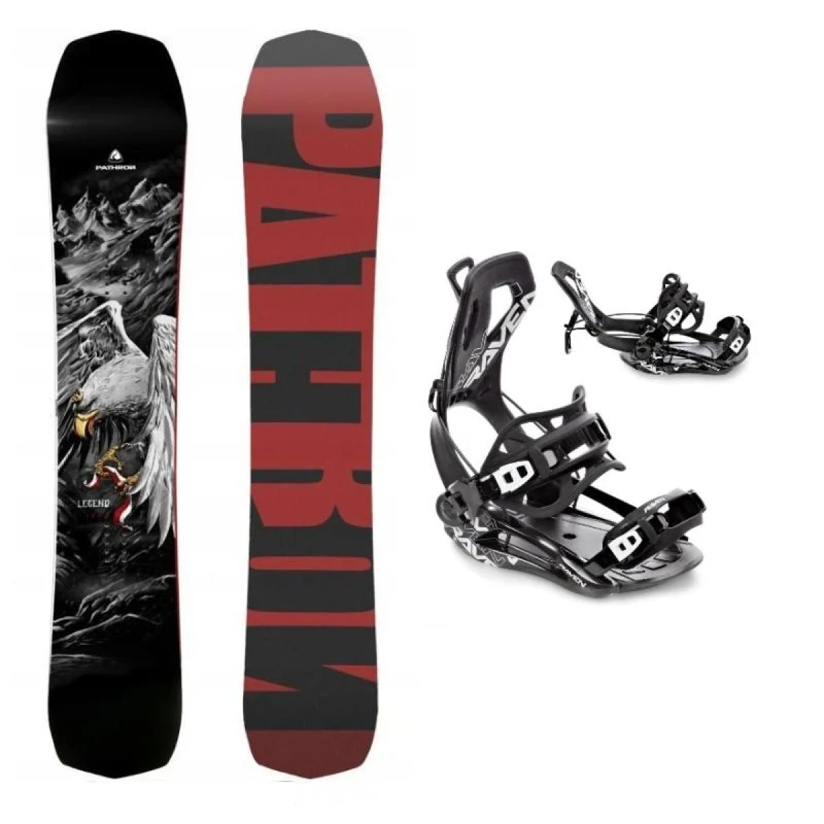 Pathron Legend 23/24 snowboard + Raven Fastec FT360 black vázání · záber 1
