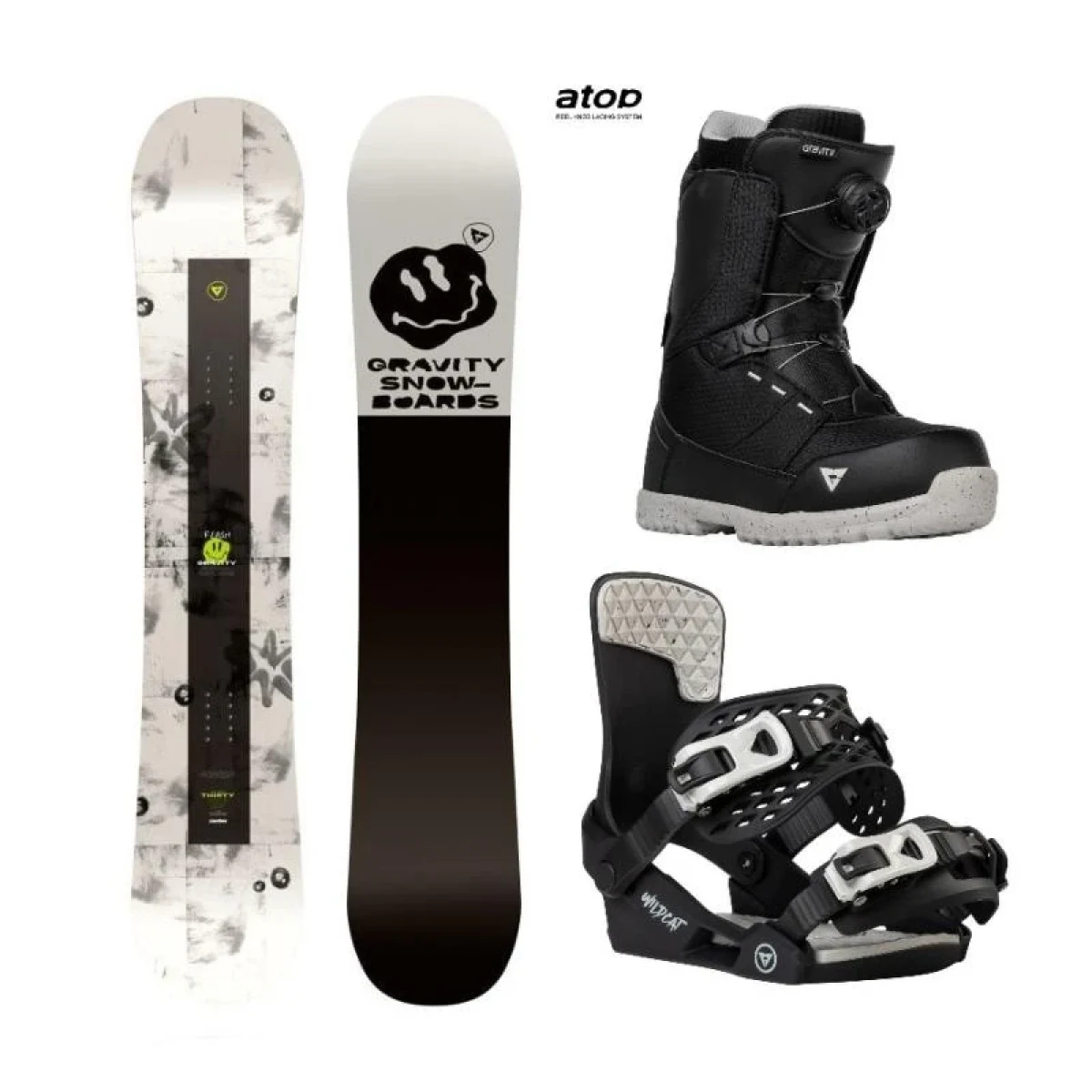 Gravity Flash 24/25 snowboard + Gravity Wildcat vázání + Gravity Micro Atop boty · záber 1