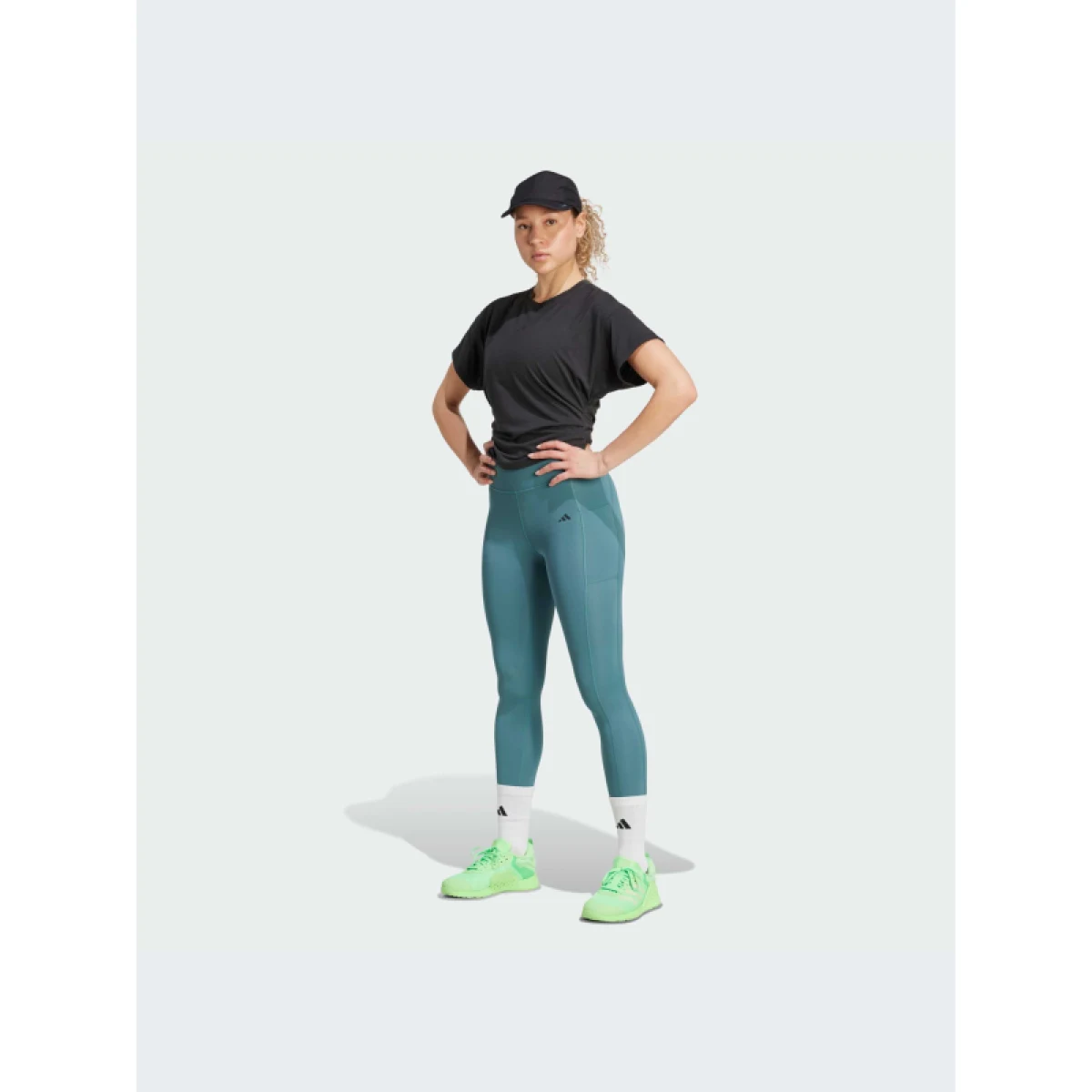 Dámske tréningové tričko s krátkym rukávom ADIDAS Power Tee BLACK · záber 3