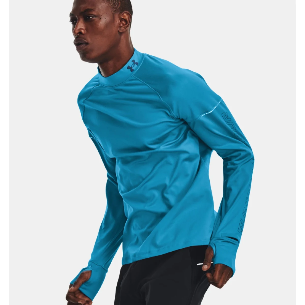 Pánské běžecké tričko s dlouhým rukávem UNDER ARMOUR UA OUTRUN THE COLD LS-BLU-1373214-419 · záber 3