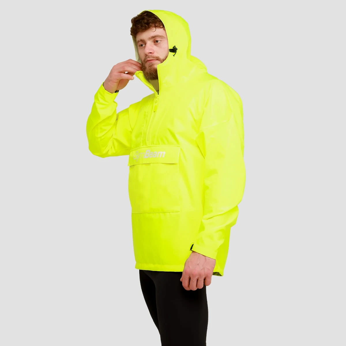 GymBeam Pánská bunda Rain Smock Citric - Velikost: S | Barva: Žltá | Hmotnost: 0,36 kg | Balení: 20 · záber 5