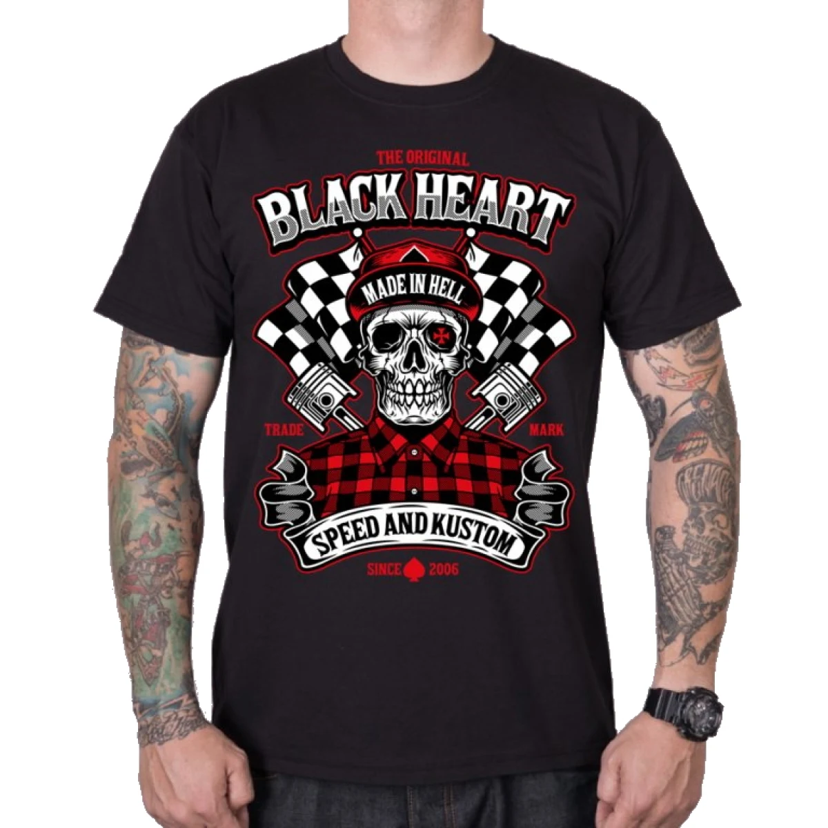 BLACK HEART Speed and Kustom čierna - M · záber 1