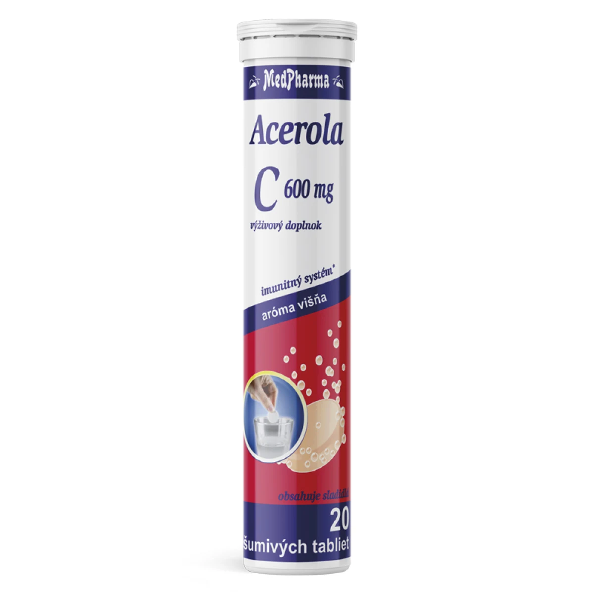 MedPharma Vitamin C 600 mg + Acerola 20 šumivých tabliet · záber 1