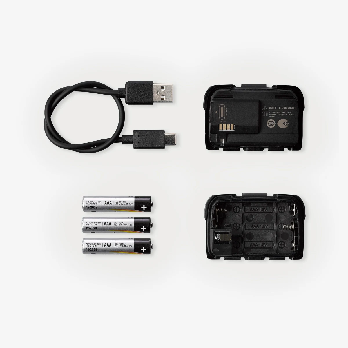 SIMOND Nabíjateľná čelovka HL900 USB V3 600 lúmenov čierna bez · záber 2