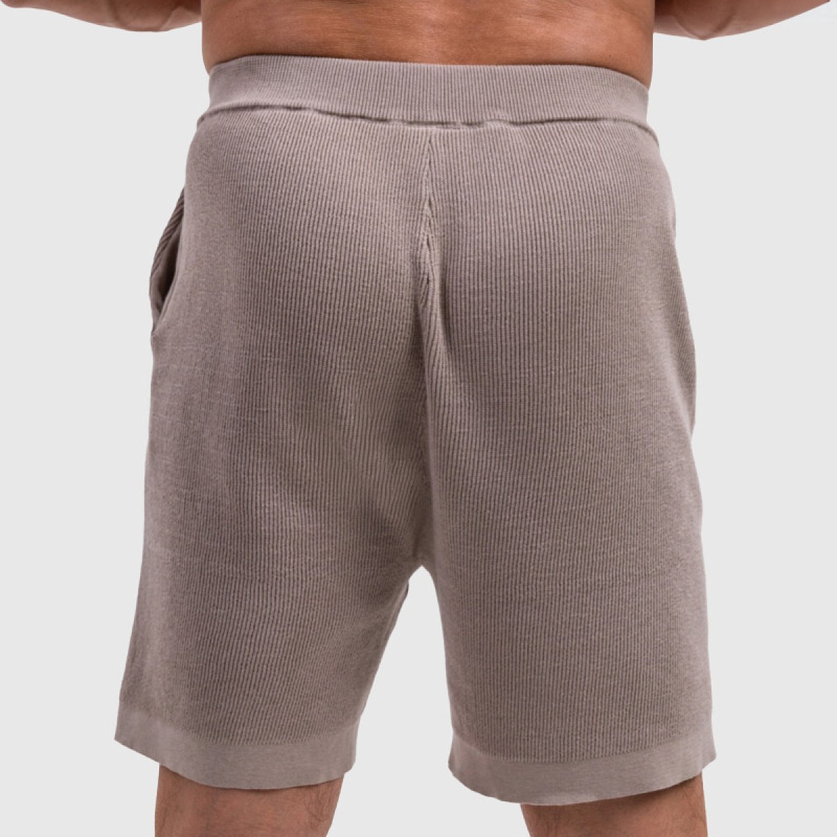 Pánske pletené kraťasy Iron Aesthetics Vibe, béžové · záber 5