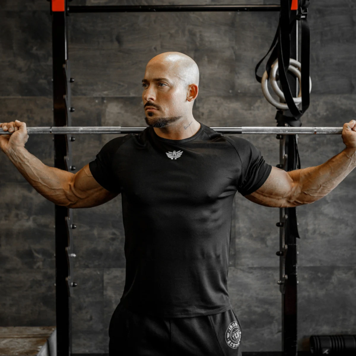 Pánske funkčné tričko Iron Aesthetics Performance, čierne · záber 2