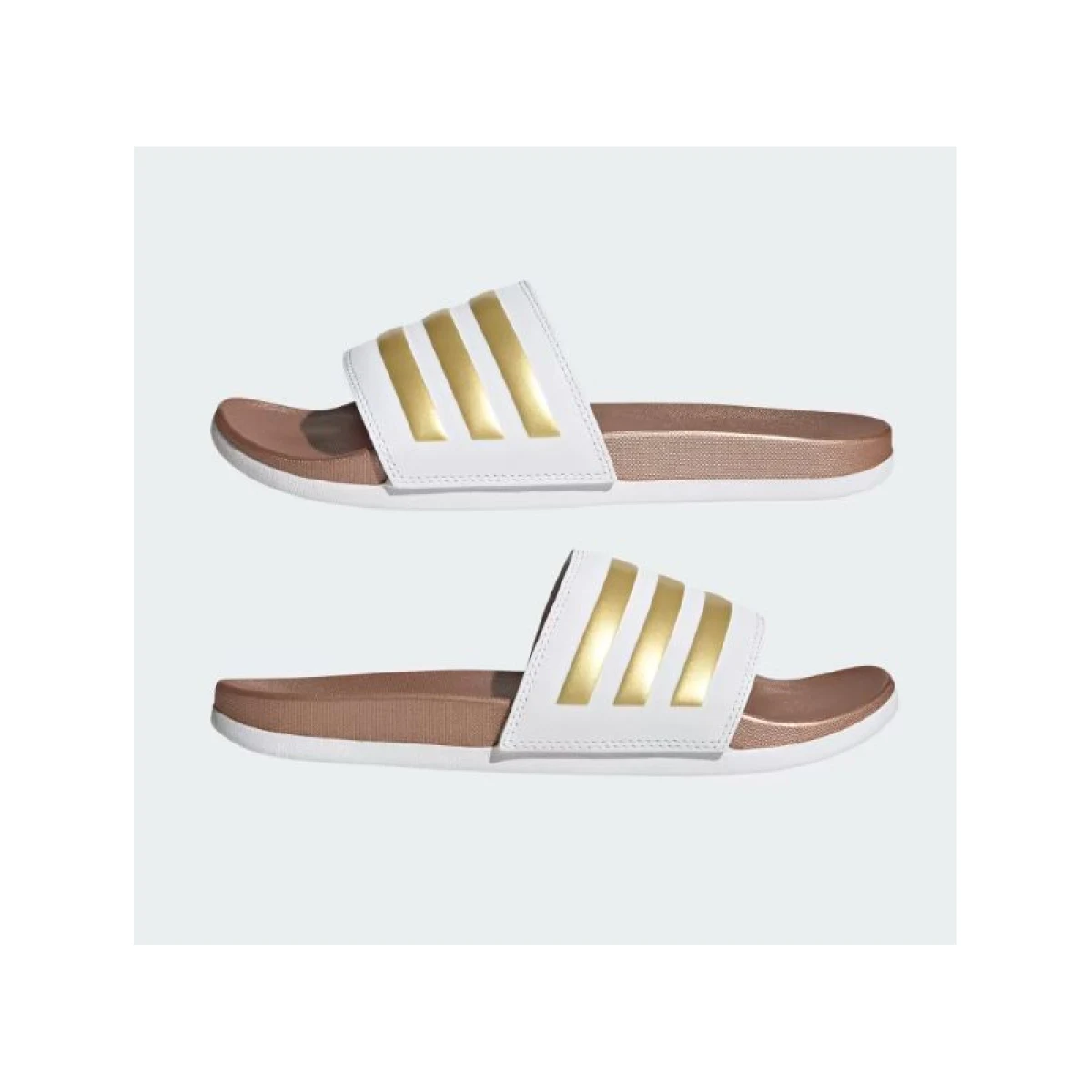 Dámské pantofle (plážová obuv) ADIDAS Adilette Comfort W cloud white cloud white matte gold · záber 3