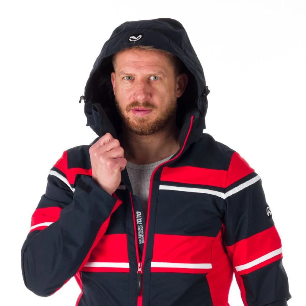 Pánská lyžařská bunda NORTHFINDER BERNARD-277-blackred · záber 5
