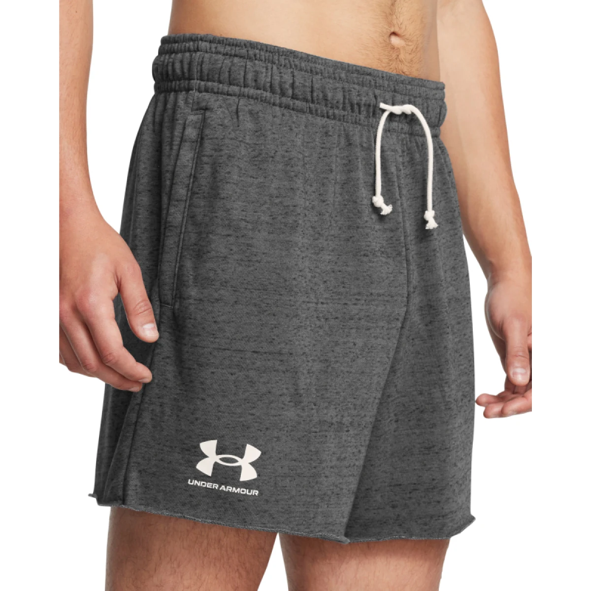 Pánské teplákové kraťasy UNDER ARMOUR UA Rival Terry 6in Short-GRY · záber 2