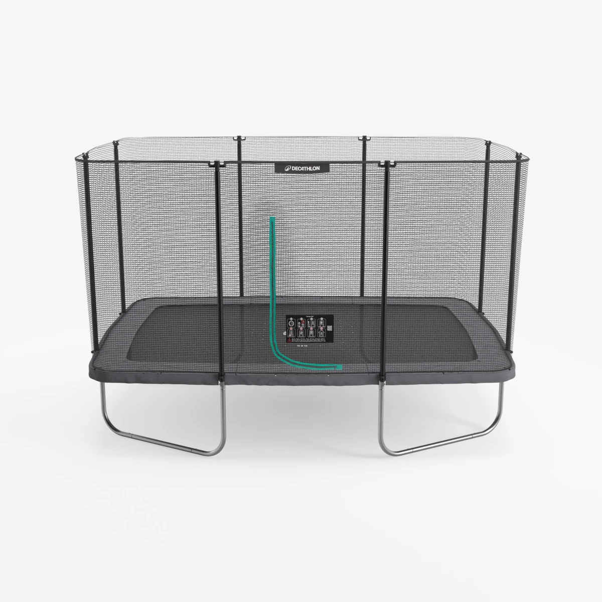 DOMYOS Obdĺžniková trampolína 520 s ochrannou sieťou čierna bez · záber 1