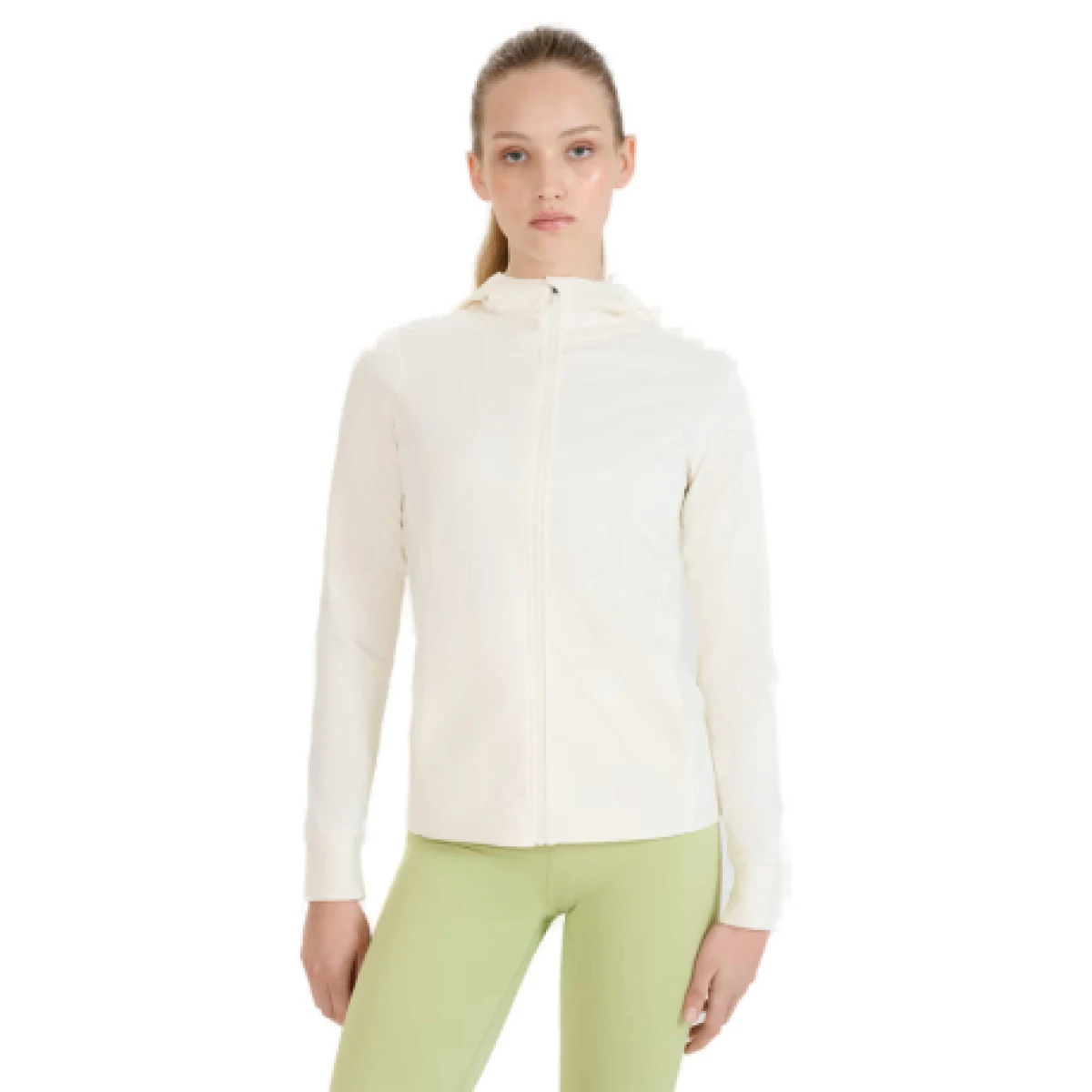Dámská tréninková mikina se zipem 4F SWEATSHIRT FNK F467-11S-OFF WHITE · záber 1