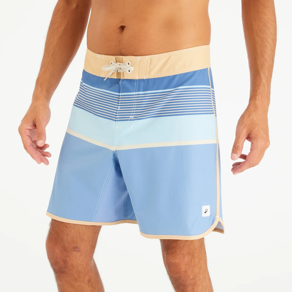 DECATHLON Pánske boardové šortky 500 polodlhé 18" tmavomodré S-M · záber 1