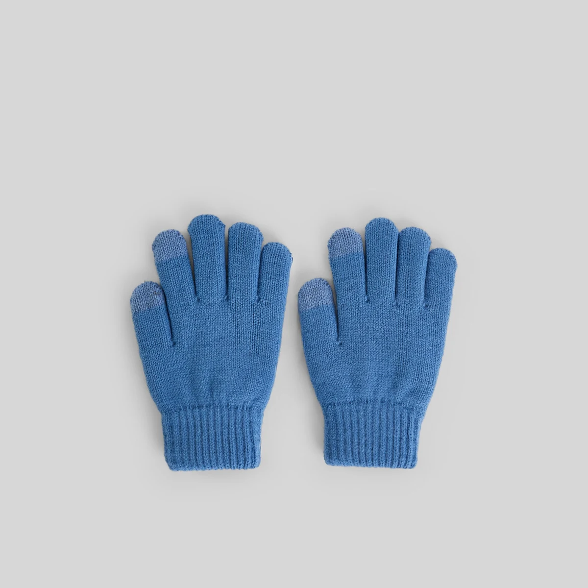 Pletené rukavice detské - denim · záber 1