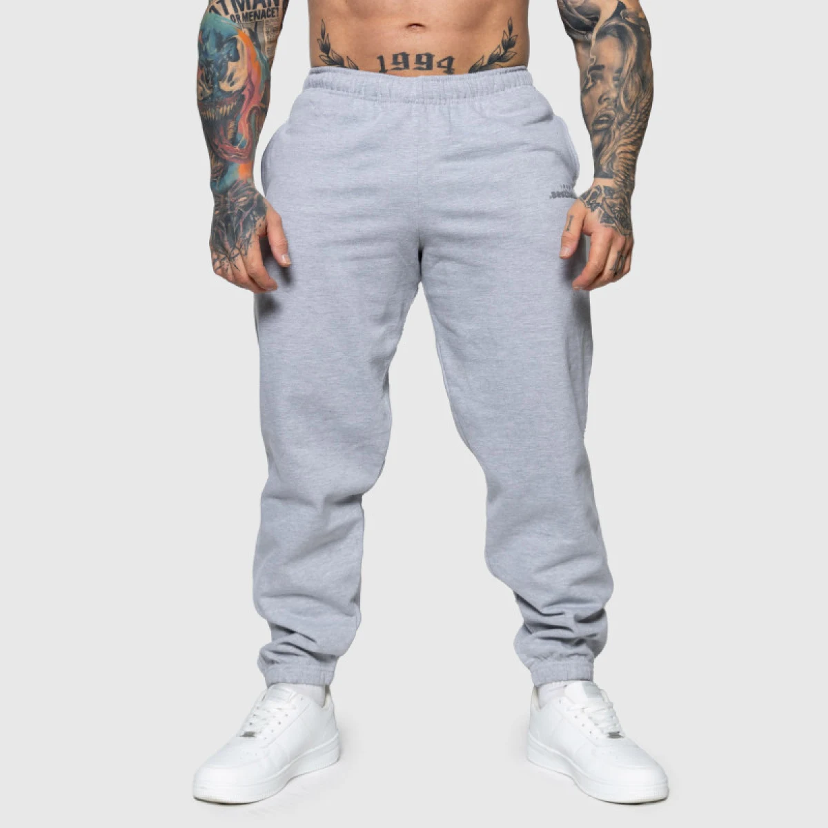 Oversized tepláky Iron Aesthetics Relaxed, sivé · záber 4
