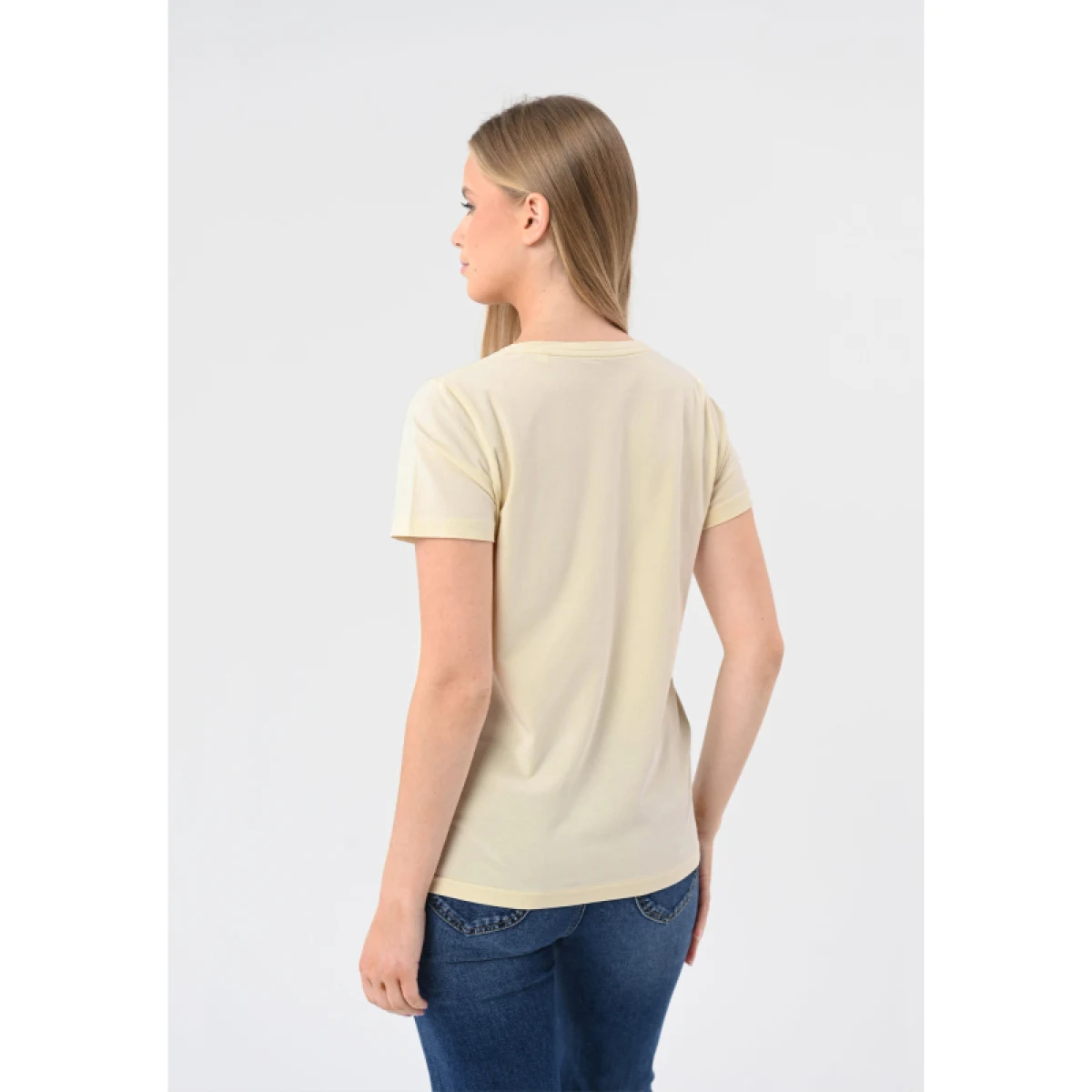 Dámske tričko s krátkym rukávom VOLCANO T-DECORE-CREAM · záber 4