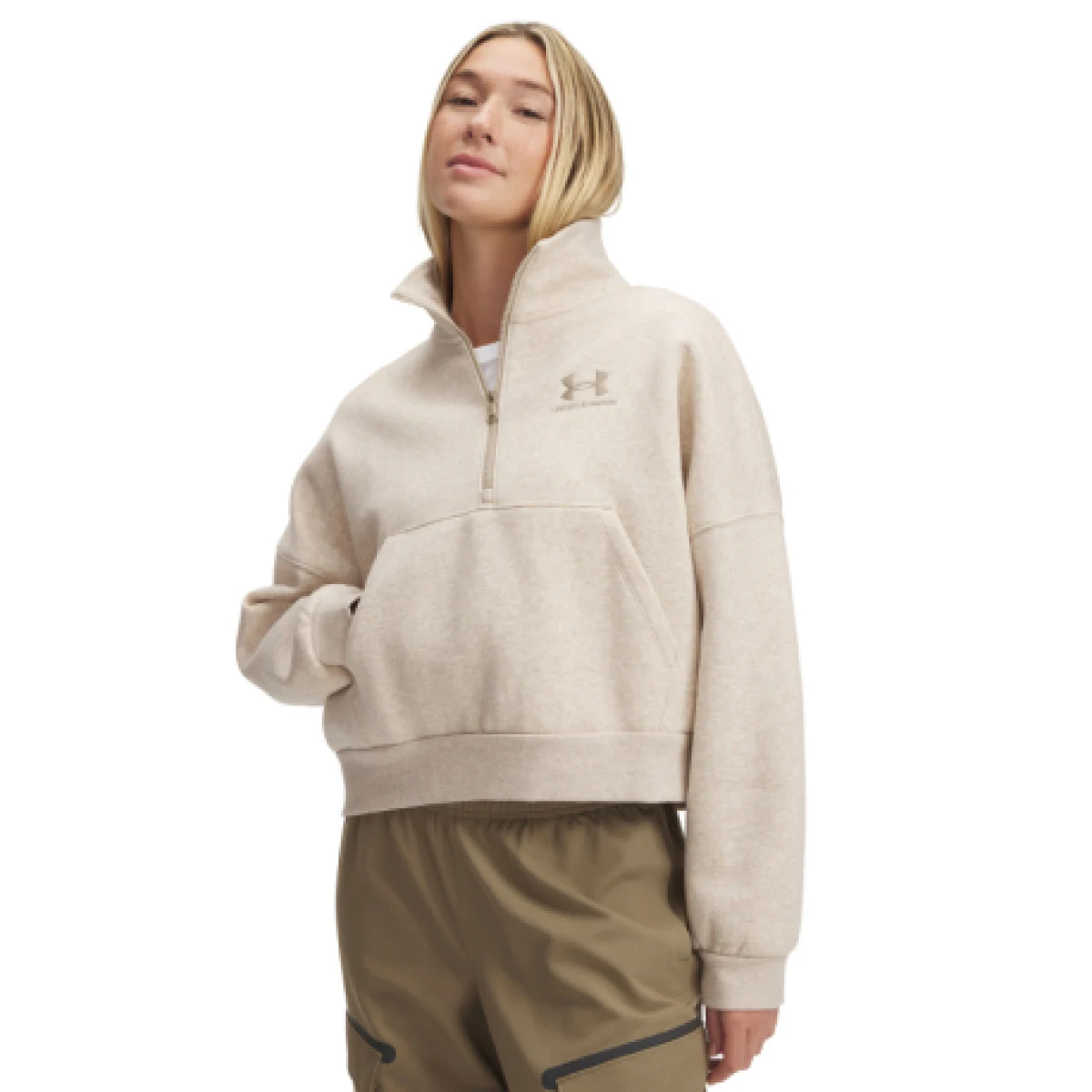 Dámská zateplená mikina UNDER ARMOUR UA Icon Fleece OS HZ-BRN · záber 1