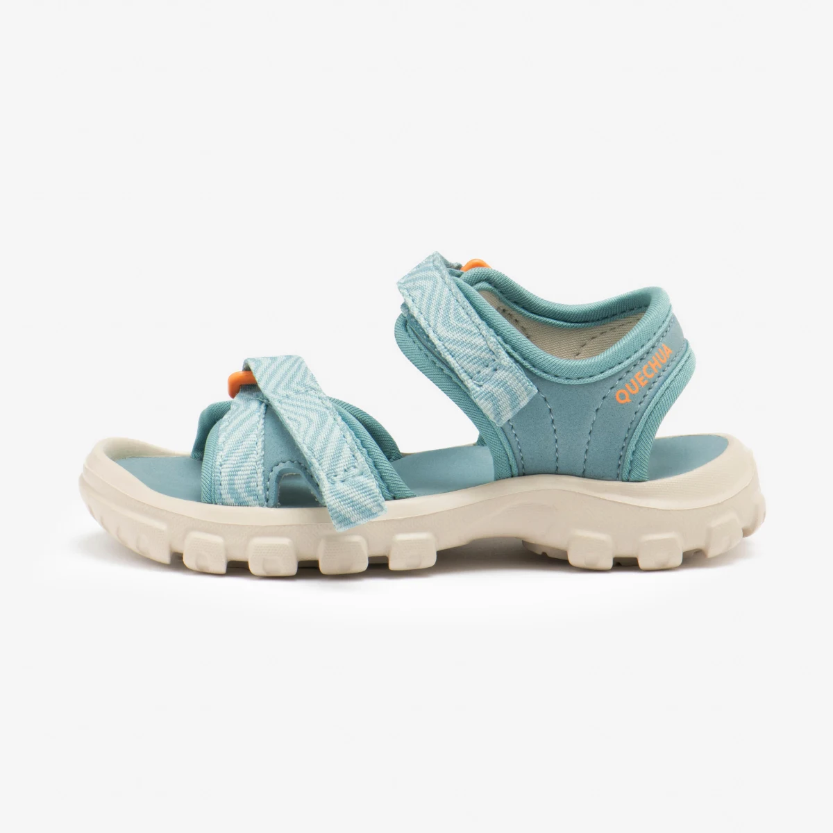 QUECHUA Detské turistické sandále NH100 suchý zips 24 - 31 modré 30-31 · záber 1