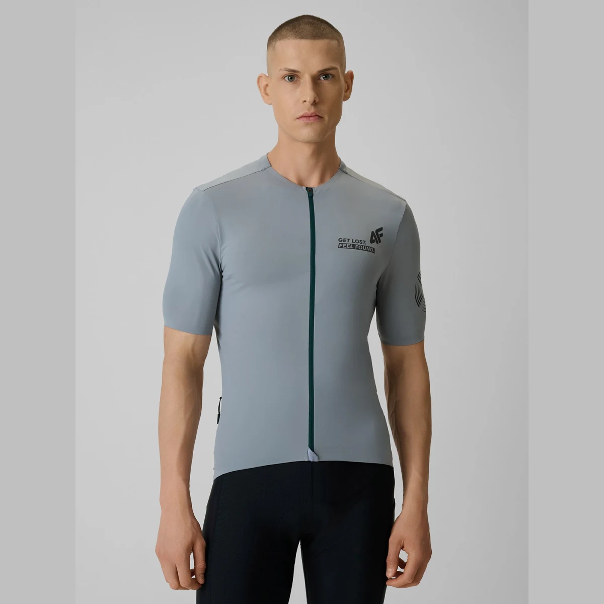 Pánský cyklistický dres s ochranou UPF50+ - šedý · záber 1