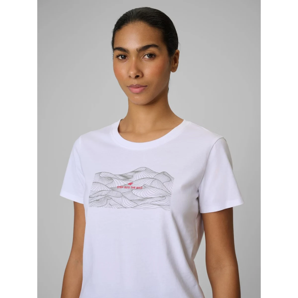 Dámské turistické tričko s krátkým rukávem 4F TSHIRT F2785-10S-WHITE · záber 5