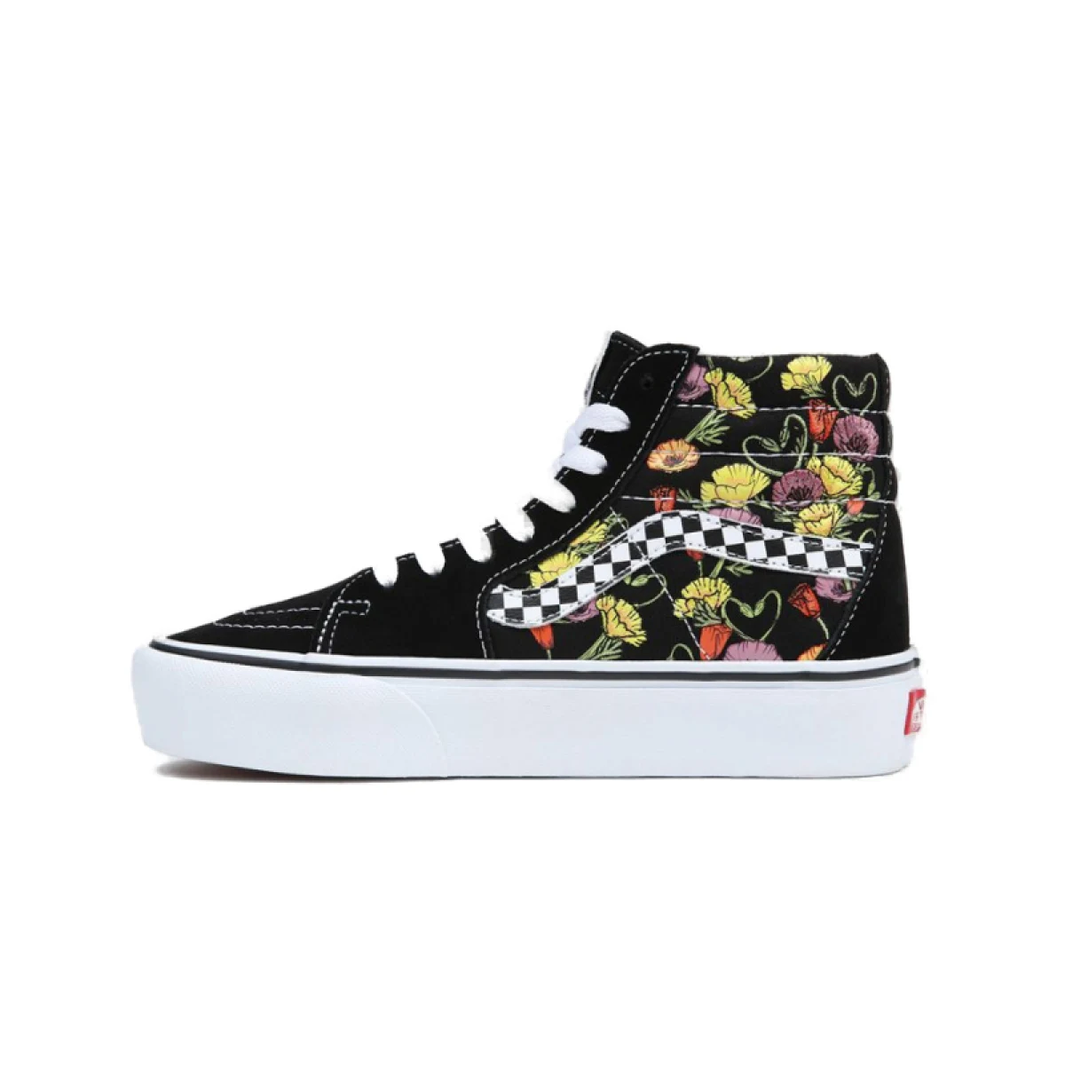 Dámská vycházková obuv VANS UA SK8-HI Platform 2.0 poppy checkerboard black multi · záber 2