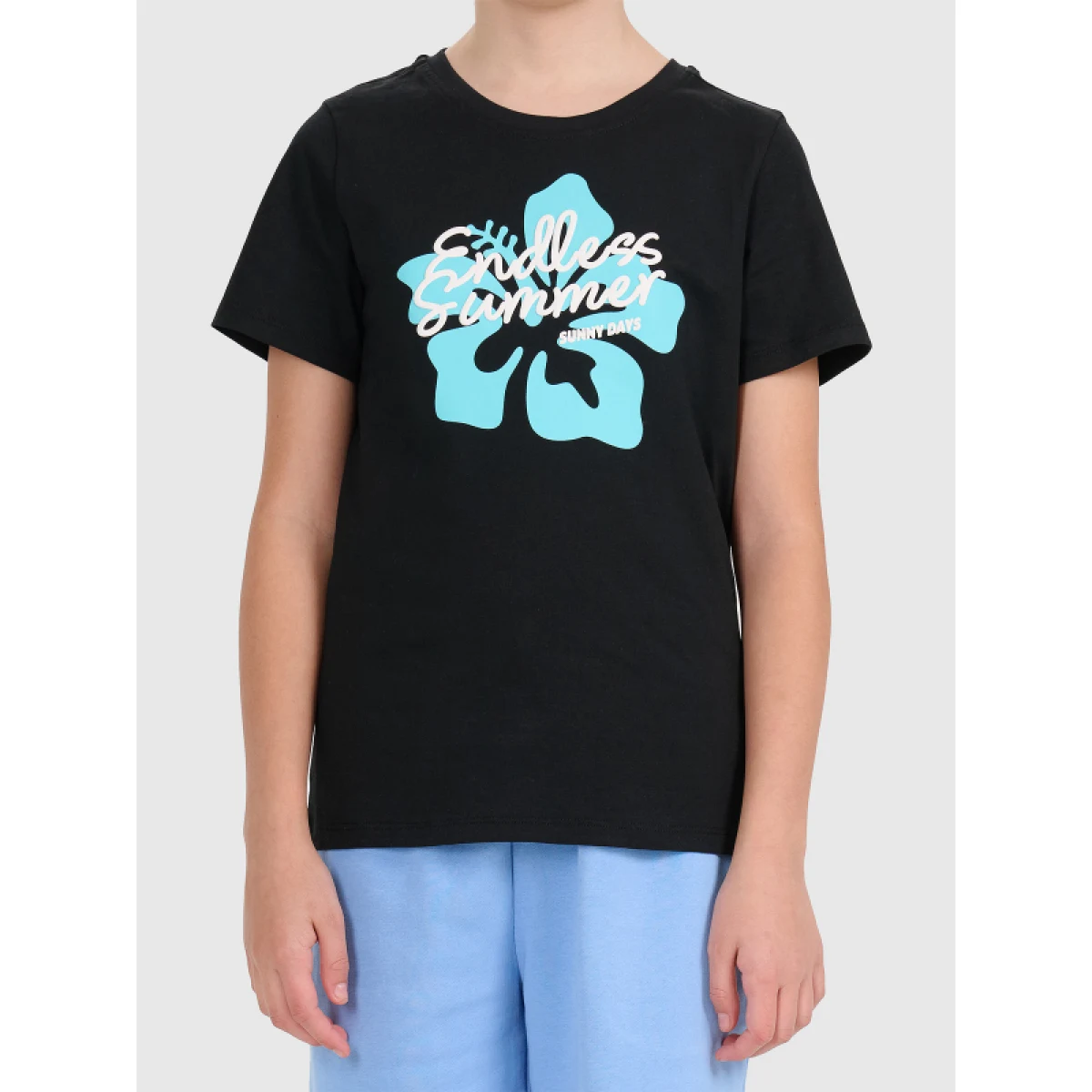 Dívčí tričko s krátkým rukávem 4F JUNIOR TSHIRT F2938-20S-DEEP BLACK · záber 2