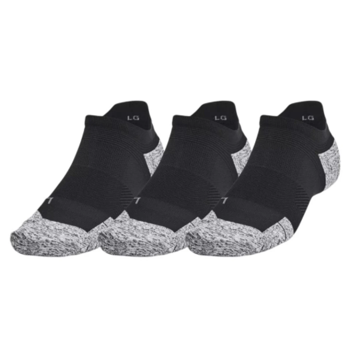 Bežecké ponožky UNDER ARMOUR 3 PACK-UA Velociti Run Cush NS-BLK · záber 1