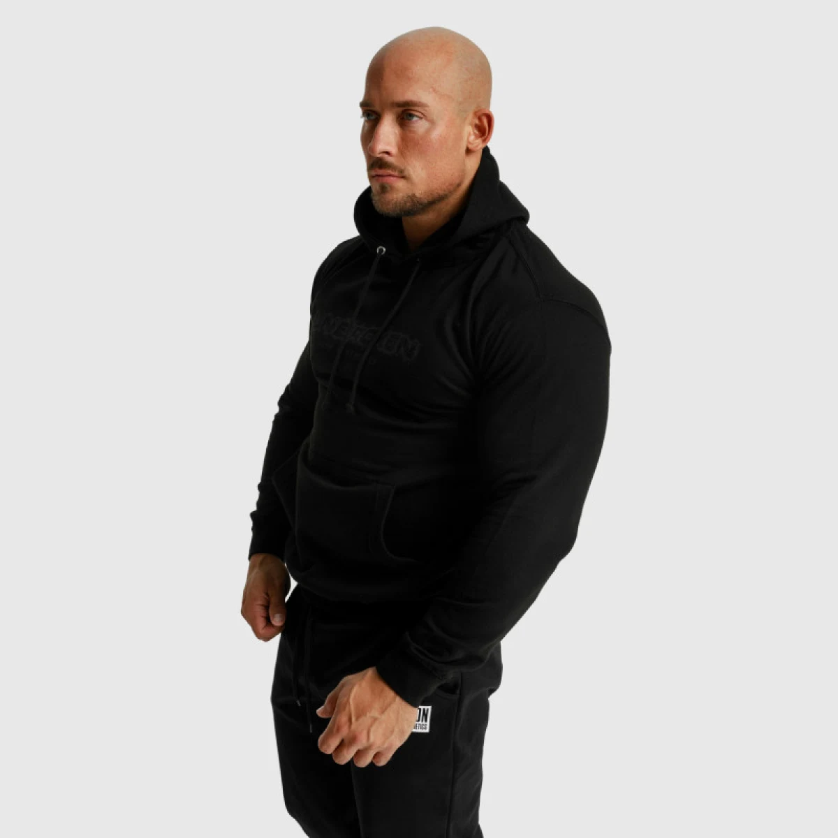 Fitness mikina bez zipsu Iron Aesthetics Unbroken, čierna · záber 5