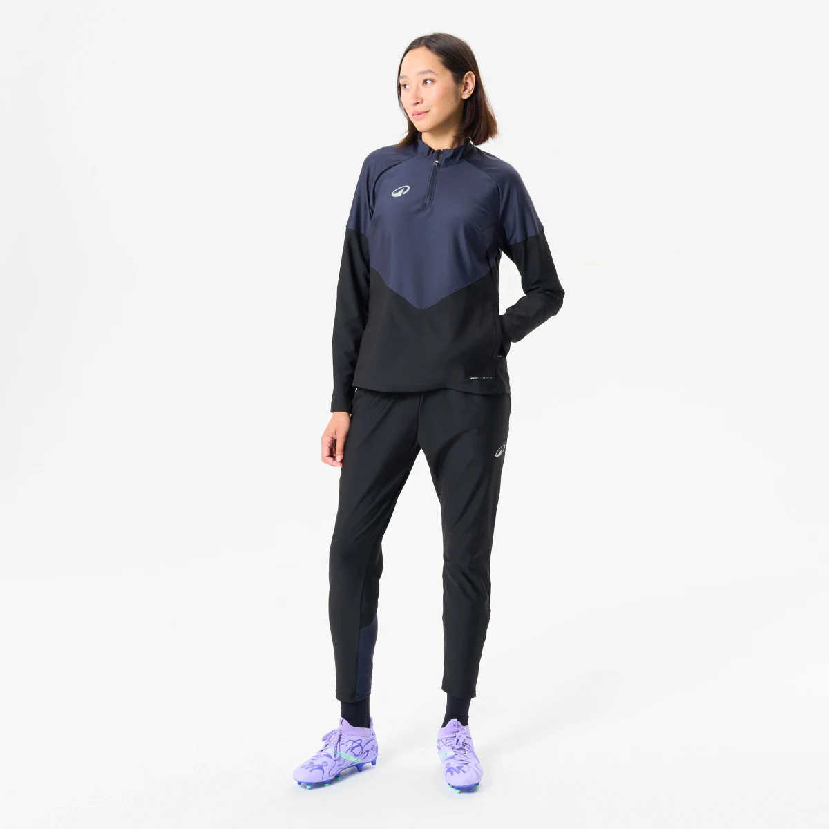 KIPSTA Futbalová mikina VIRALTO CLUB 1/2 zips sivo-čierna S · záber 2