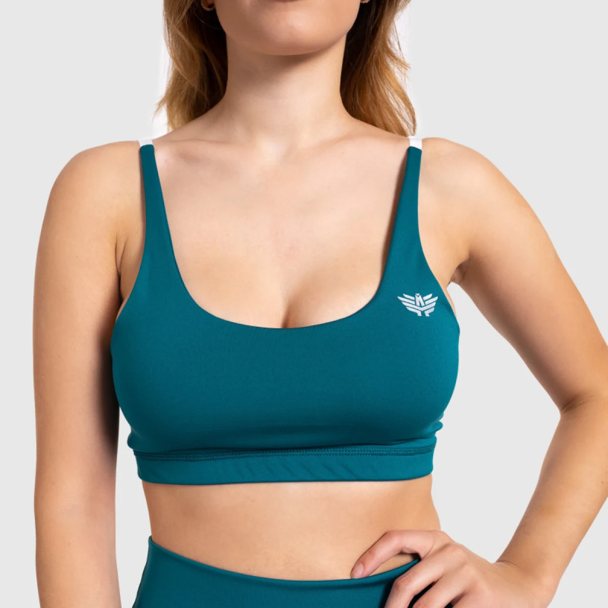 Dámska športová podprsenka Stripes - Iron Aesthetics, smaragdová · záber 4