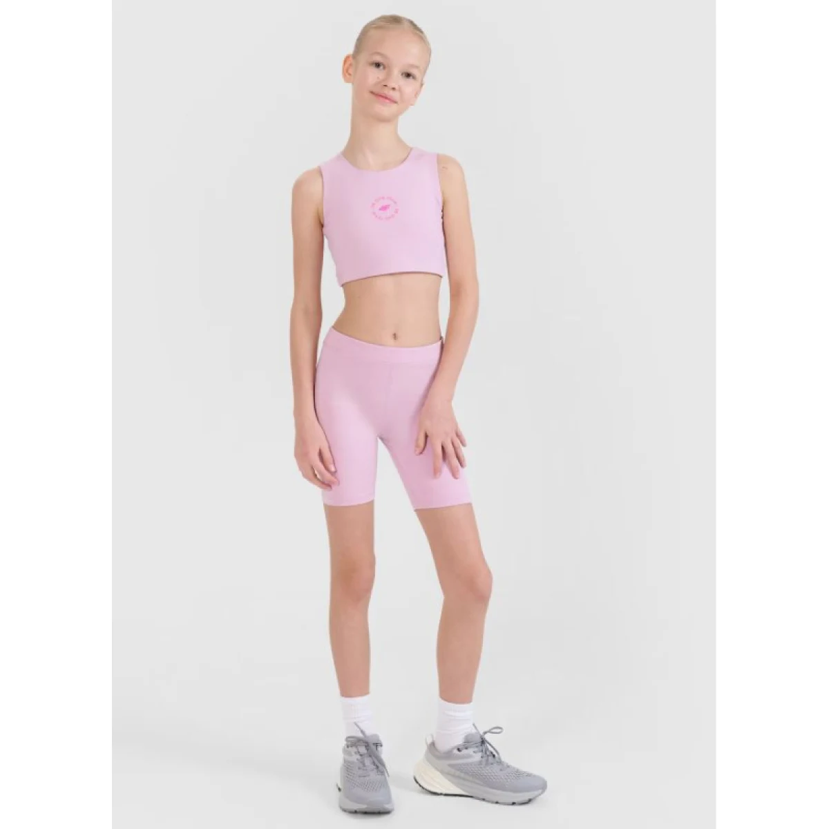 Dívčí sportovní tréninková podprsenka 4F JUNIOR SPORT BRA F148-56S-LIGHT PINK · záber 4