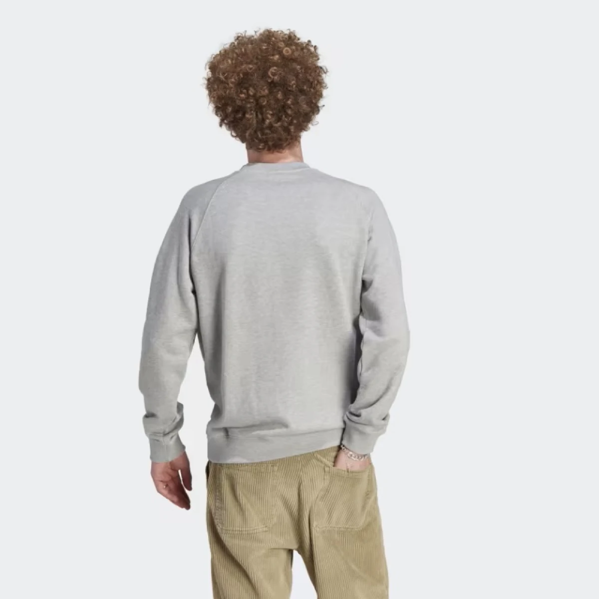 Pánská mikina ADIDAS ORIGINALS TREFOIL CREW-IM4501-medium grey heather · záber 3