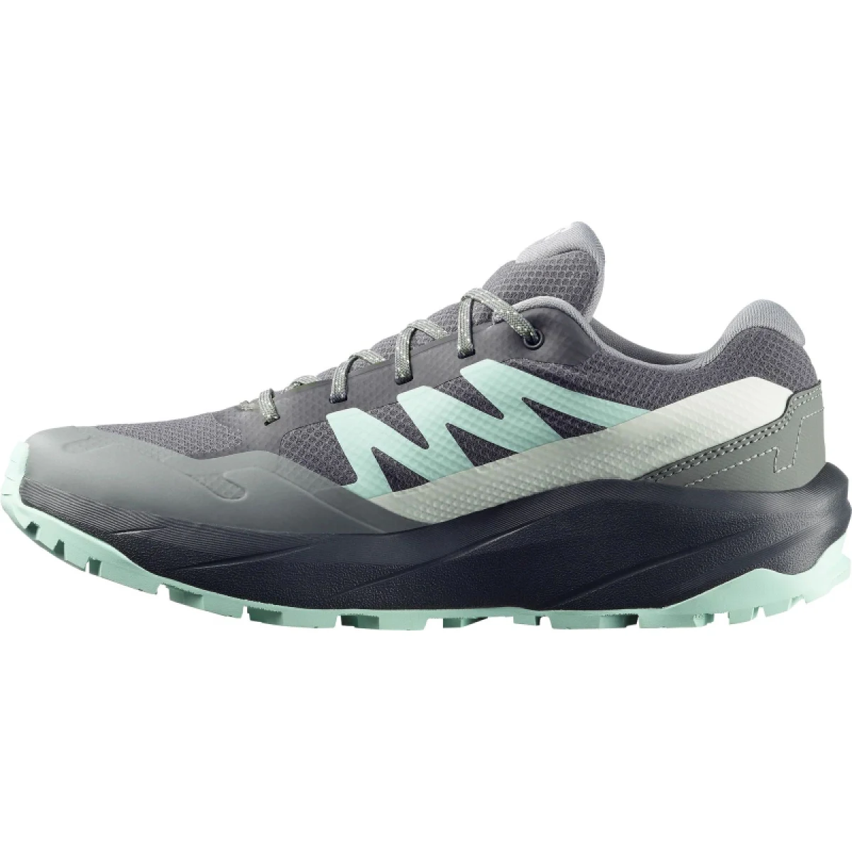 Dámska nízka turistická obuv SALOMON Outscape GTX W asphalt clearly aqua lichen · záber 3