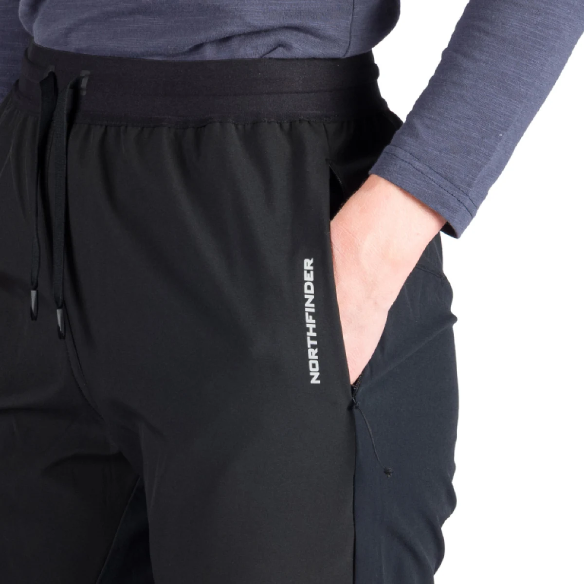 Dámske turistické zateplené nohavice NORTHFINDER RACHELLE-270blackblack · záber 4