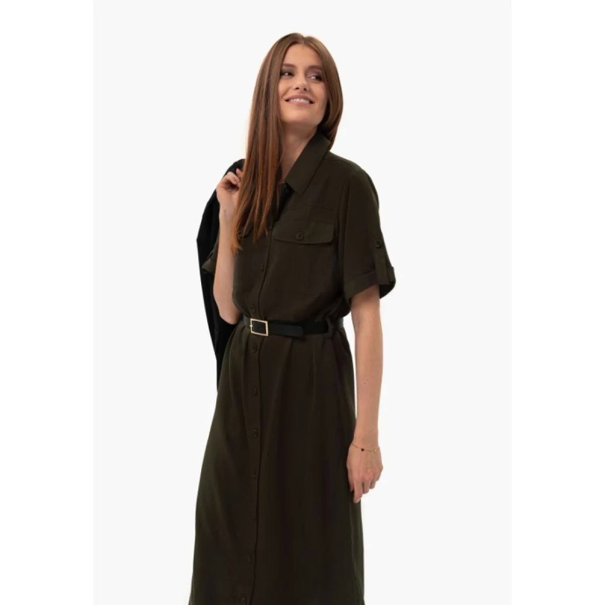 Dámské šaty VOLCANO HANA-302-KHAKI · záber 5
