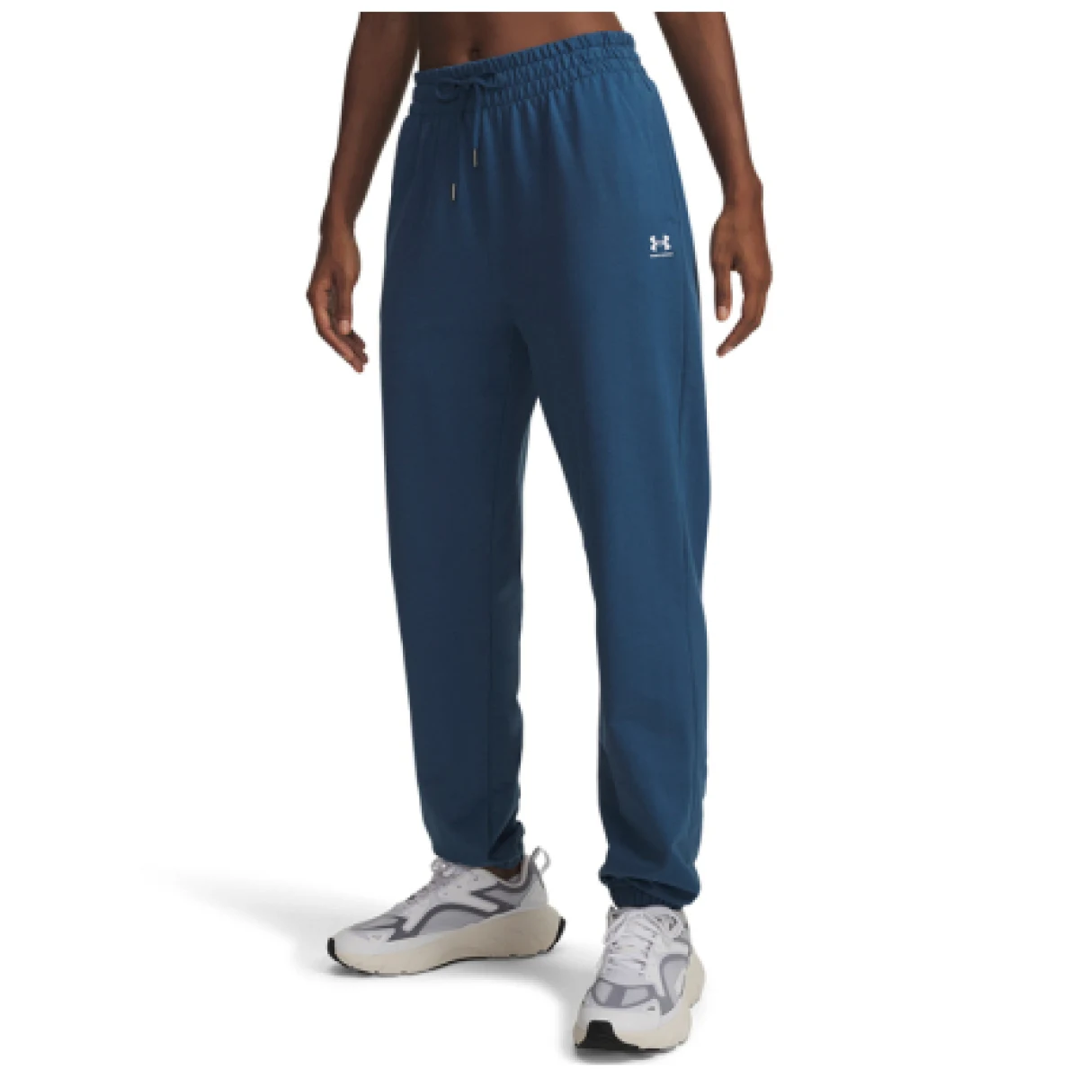 Dámske tepláky UNDER ARMOUR Sport Terry Jogger-BLU · záber 1