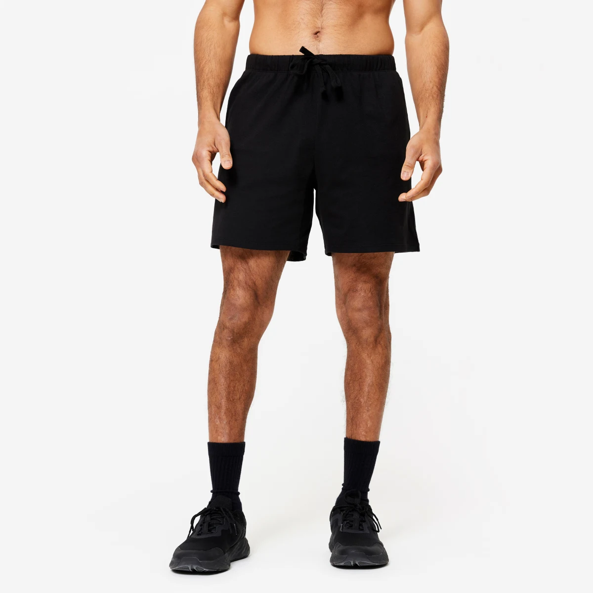 DOMYOS Pánske šortky 100 na fitnes čierne 3XL · záber 1