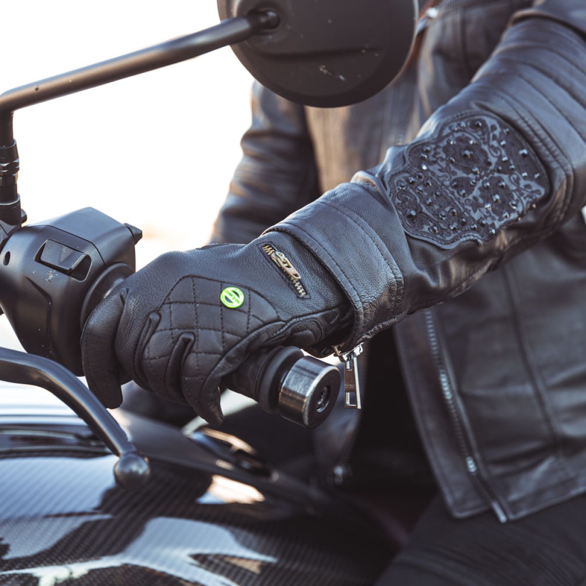 Dámske kožené moto rukavice W-TEC Perchta - Veľkosť: XL · záber 3