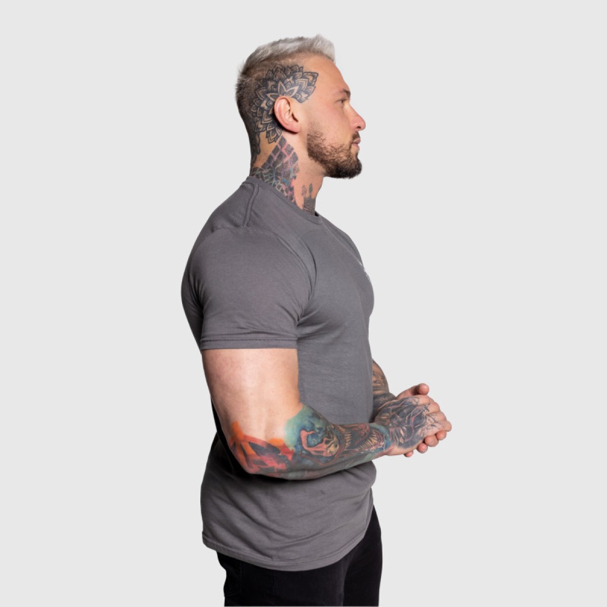 Pánske športové tričko Iron Aesthetics Circle, charcoal · záber 3