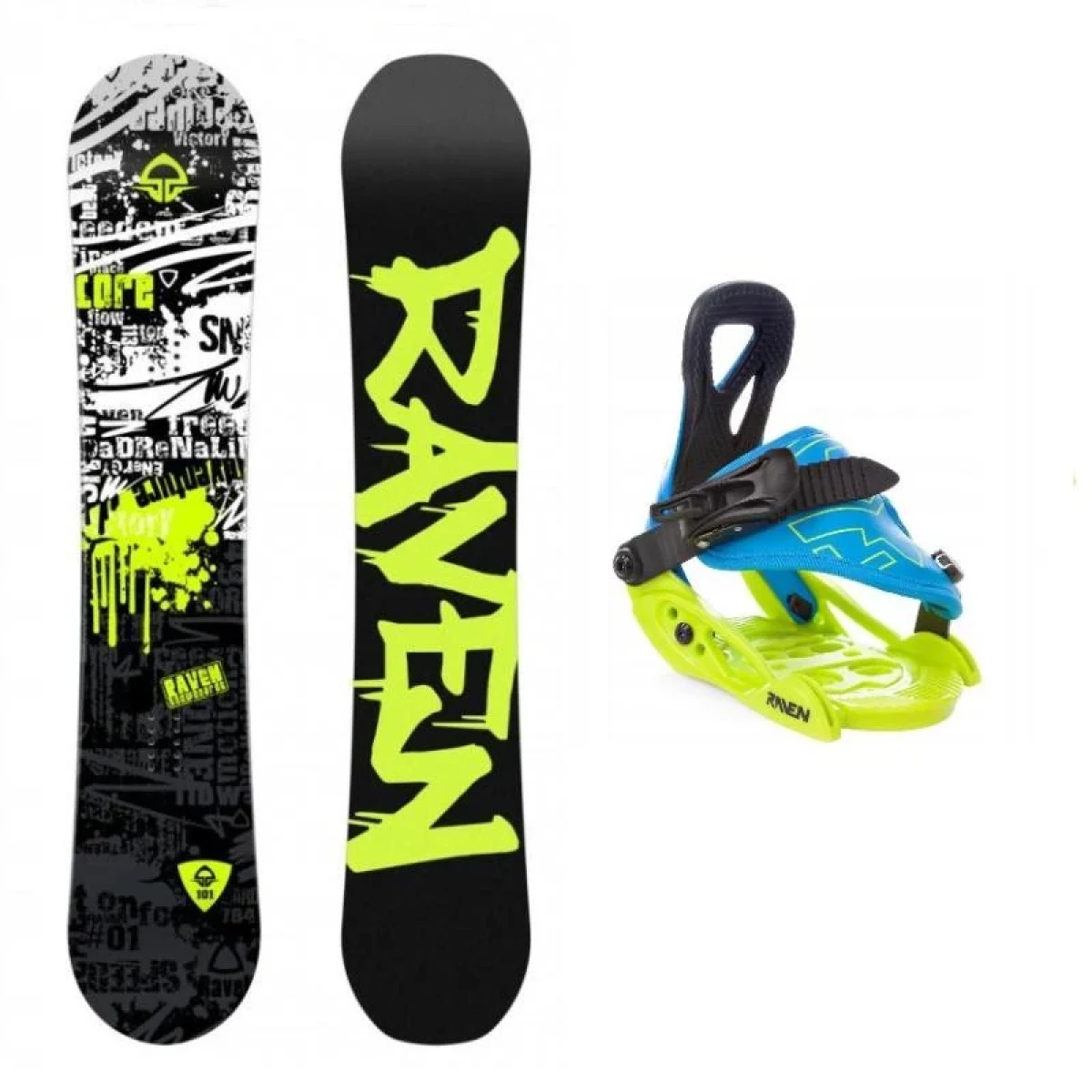 Raven Core Junior mini dětský snowboard + Raven s160 vázání · záber 1