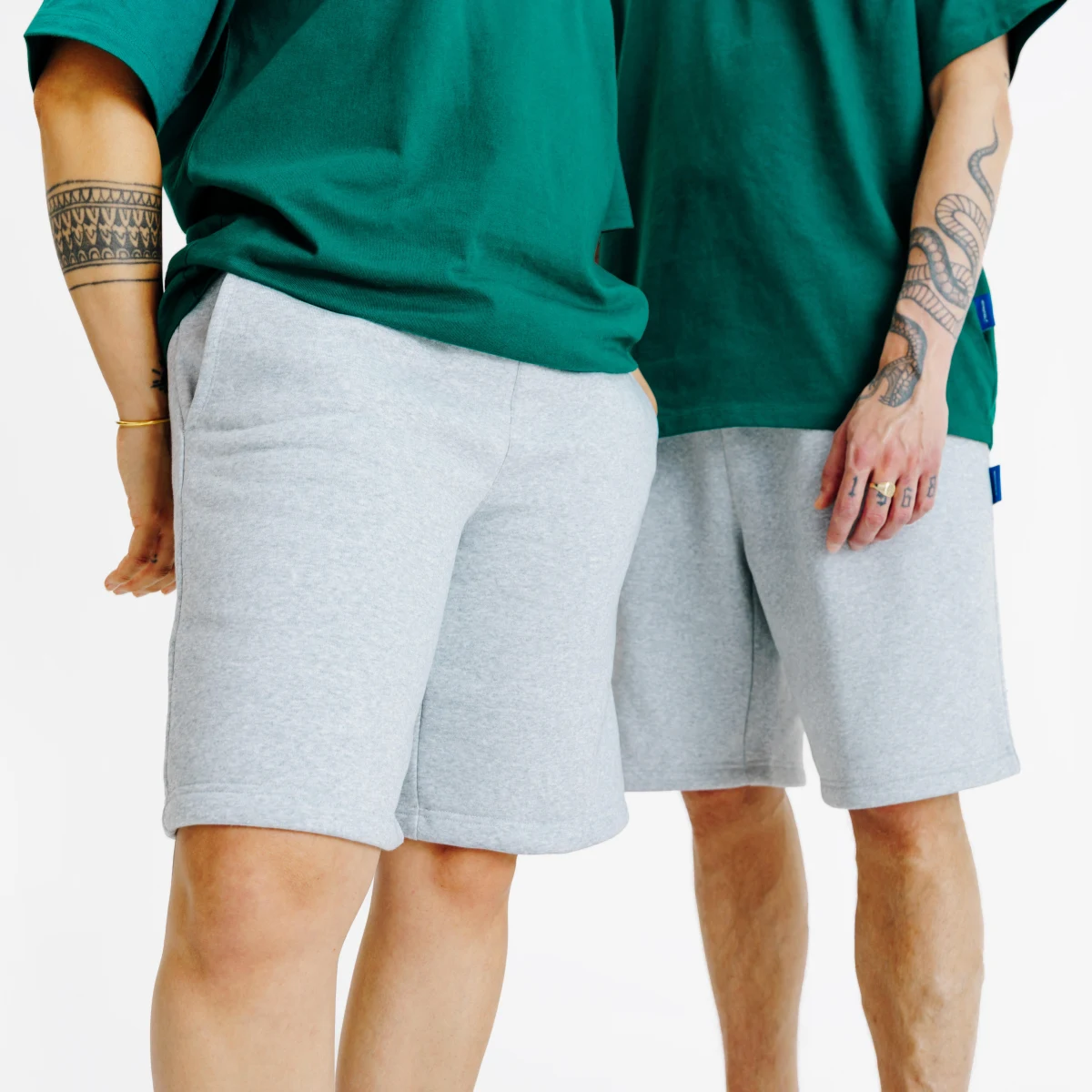 DECATHLON Unisex šortky Elementals sivé melírované XL · záber 1