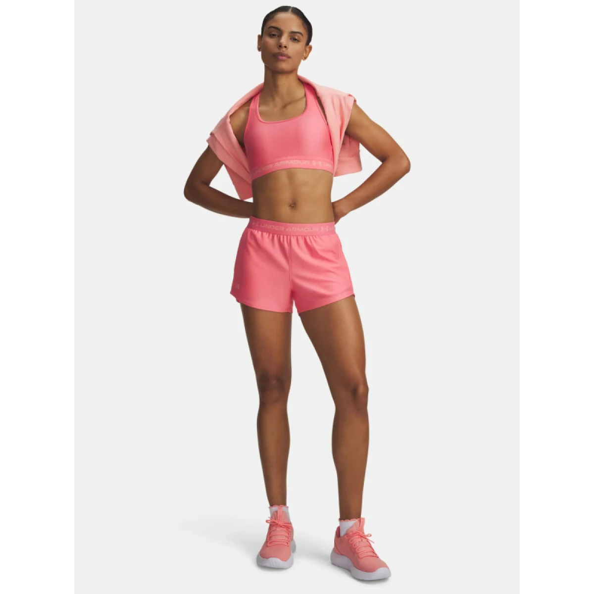 Dámske tréningové kraťasy UNDER ARMOUR Tech Play Up Shorts-MRN · záber 4