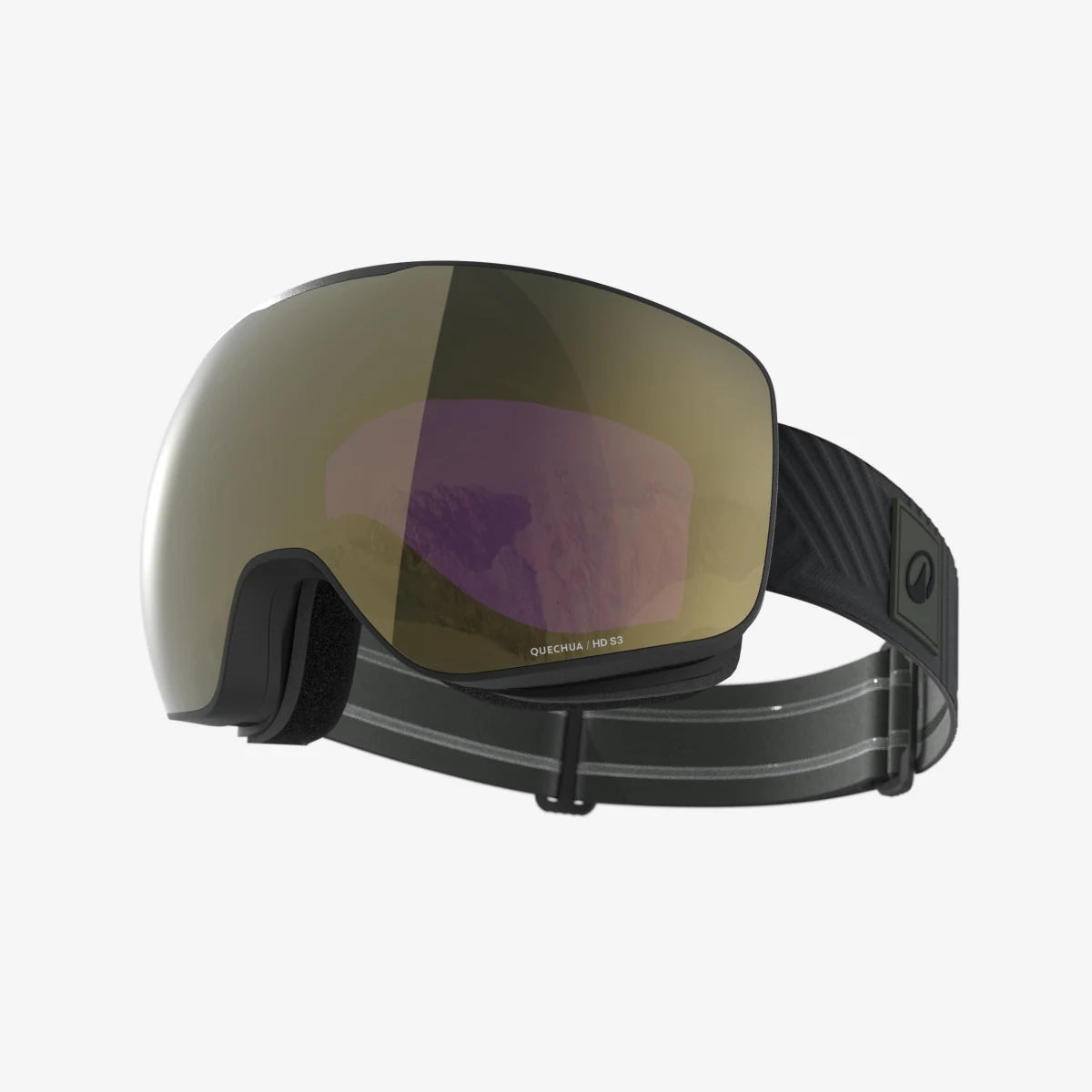 WEDZE Lyžiarske okuliare G 900 S HD do pekného počasia pre dospelých i deti kaki S · záber 1