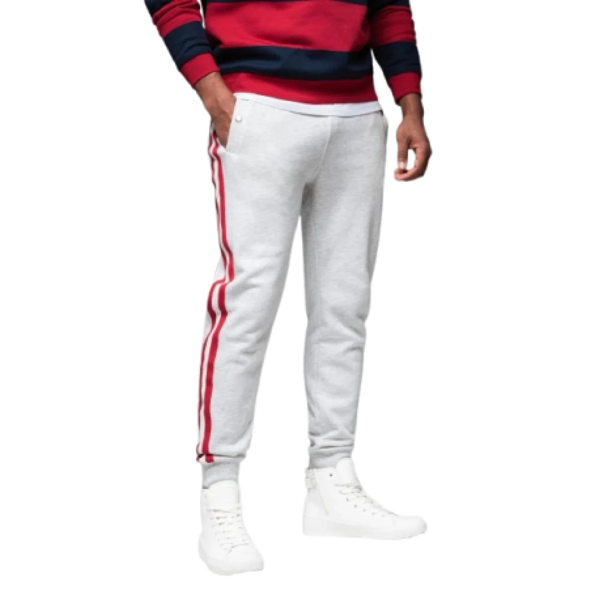 Pánske tepláky OMBRE Pants OM-PASK-0258 V-1ight greyelange · záber 1