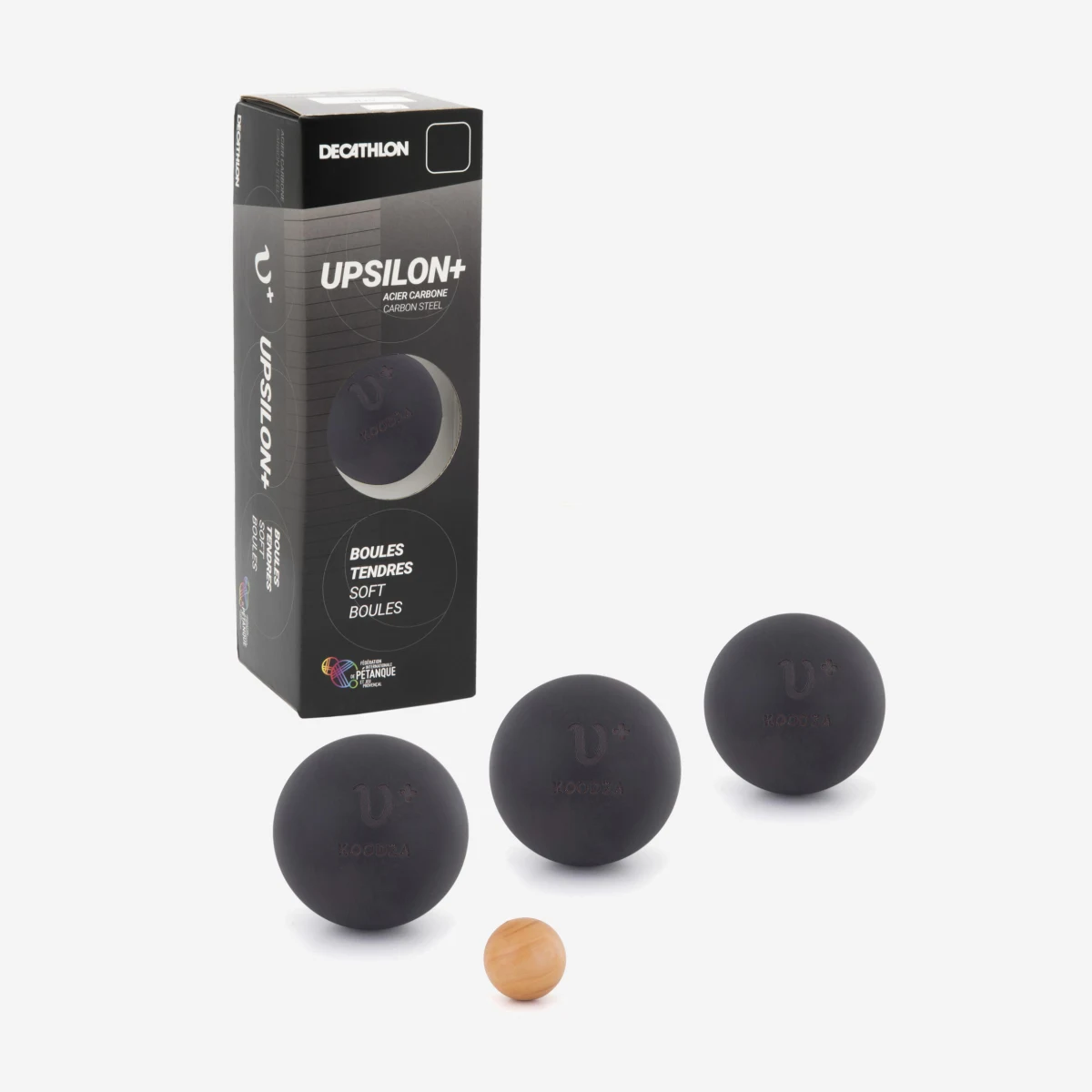 GEOLOGIC 3 súťažné petangové gule Upsilon+ mäkké čierne 76 mm 690 hladká · záber 1