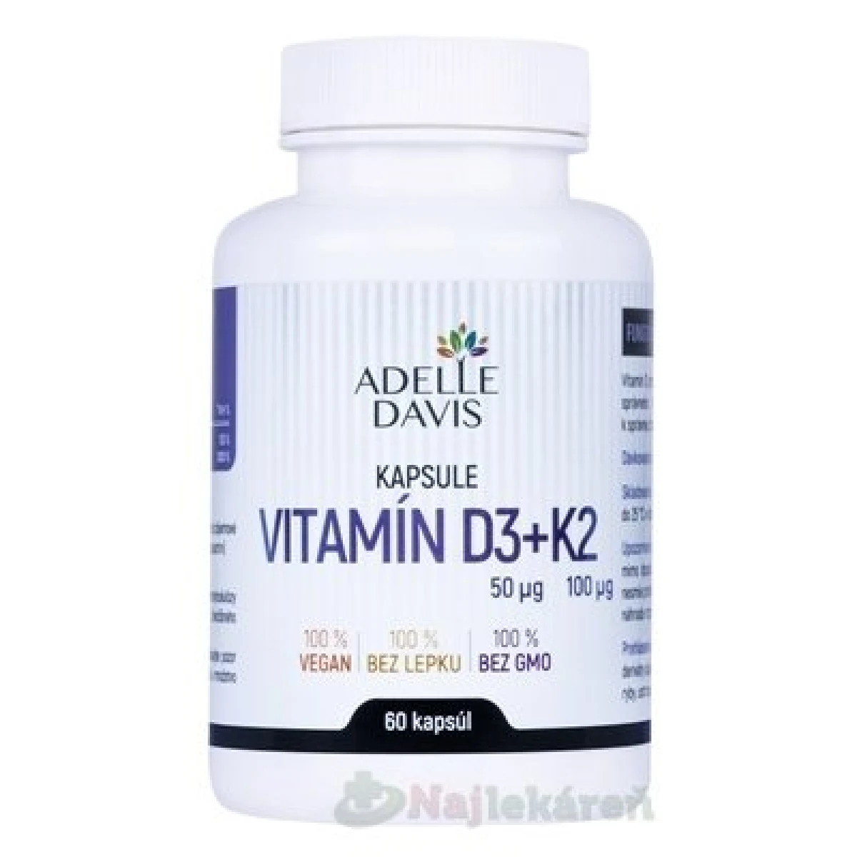 ADELLE DAVIS VITAMÍN D3+K2 60 kapsúl · záber 1