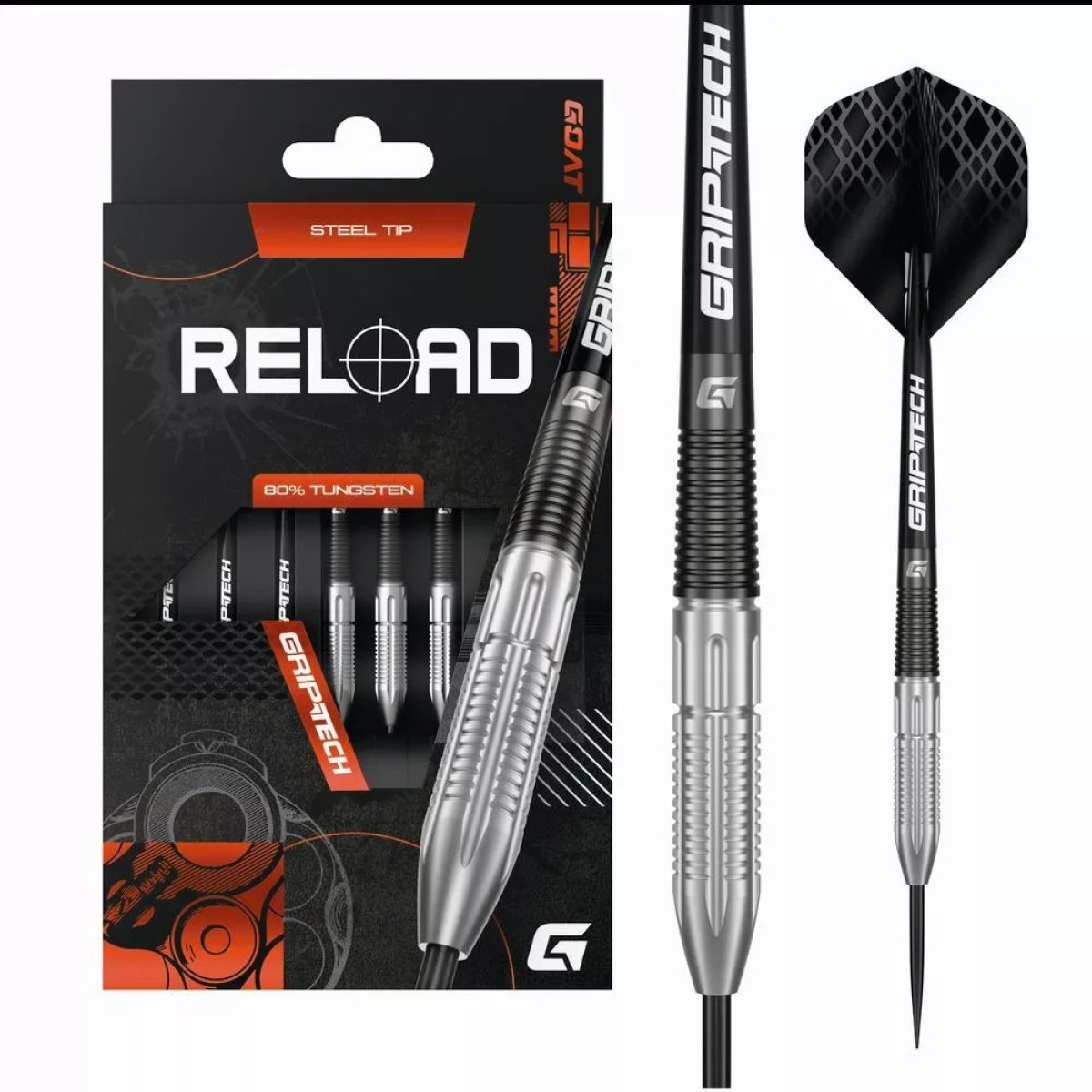 Darts szett steel GOAT Reload, 23g, 90% gravírozott · záber 1