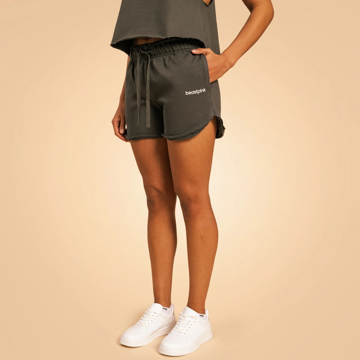 BeastPink Women‘s Serenity Shorts Shadow - Veličina: XXL | Boja: Sivá | Težina: 0,327 g | Pakiranje: 55 · záber 5
