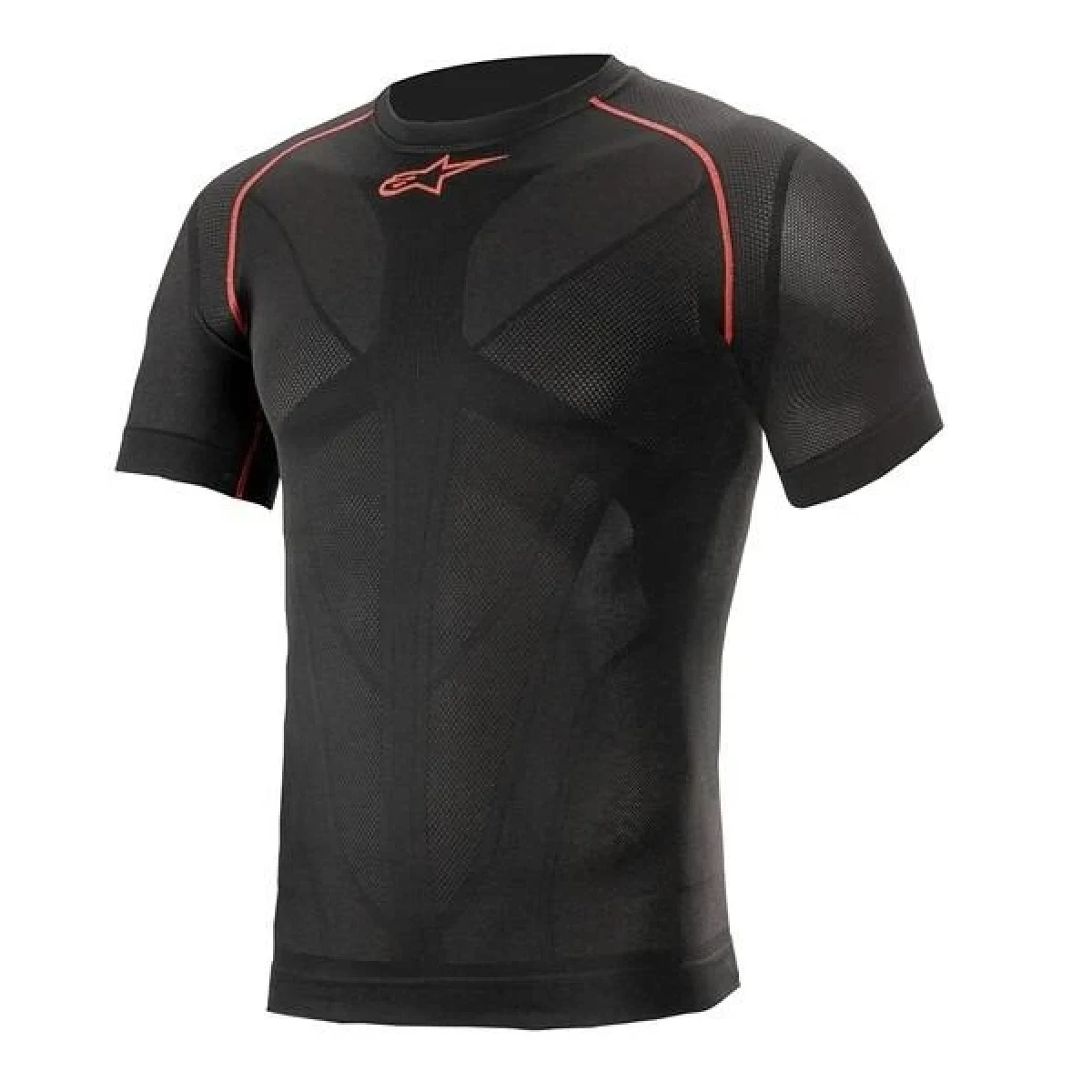 Alpinestars Termotriko s krátkým rukávem Ride Tech Summer černo-červené - Barva: čierna · záber 1